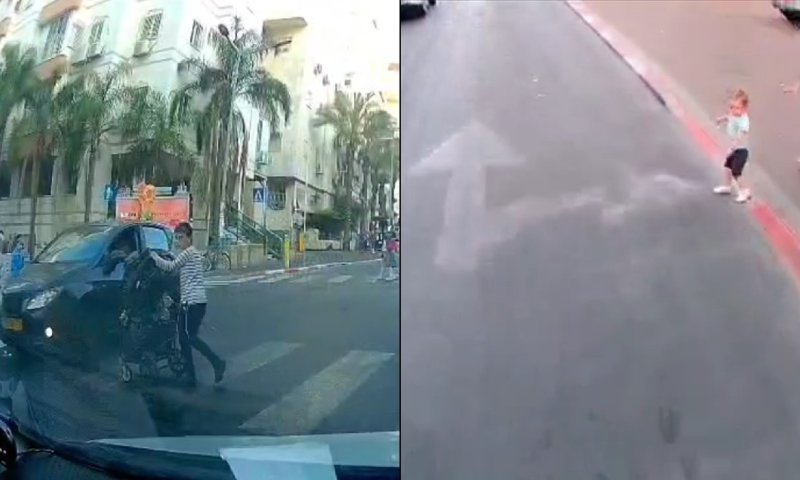 בני ברק: הילדים ניצלו בנס מדריסה &bull; צפו