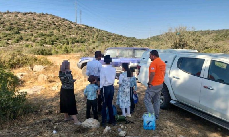 משפחה חרדית נקלעה למצוקה בעת טיול בהרי ירושלים, מתנדבי החילוץ פעלו