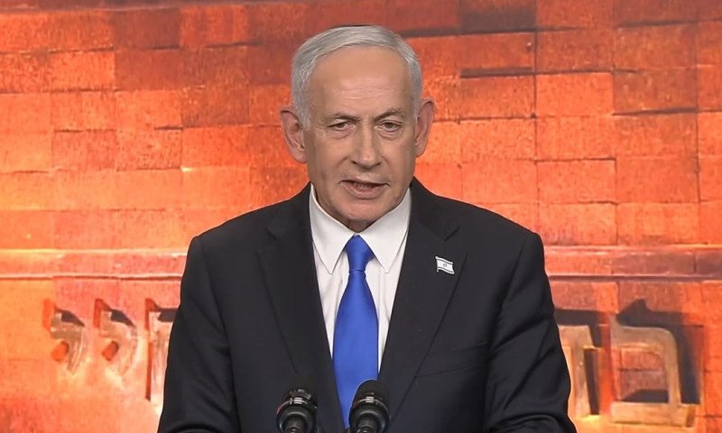 נתניהו ביטל בתחילה את השתתפותו בטקס יום השואה - וחזר בו