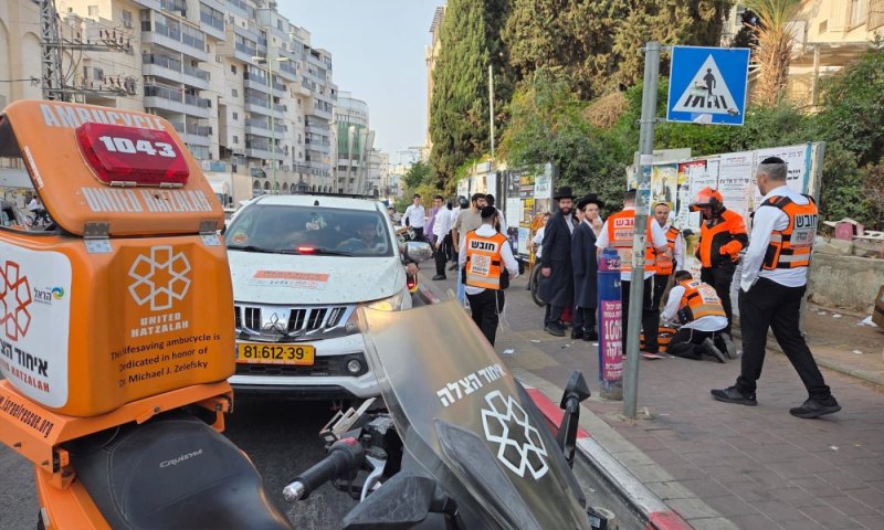 בעיר החרדית: ילדה בת 4 פונתה במצב קשה לאחר תאונת דרכים