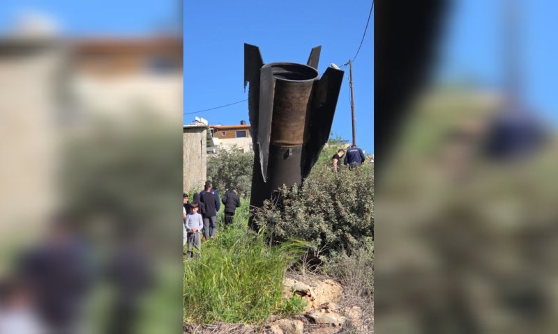 נס בשומרון: חלק טיל עצום נפל סמוך לצומת מרכזי | תיעוד