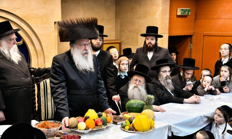 צפו בתיעוד: הרבי הגביה את הפירות ובירך 'שהחיינו' בהתרגשות