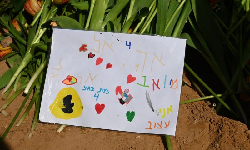 הניח ציור על קברו - חברו הטוב של אריאל ביבס: "כואב לי בלב, כבד לי"