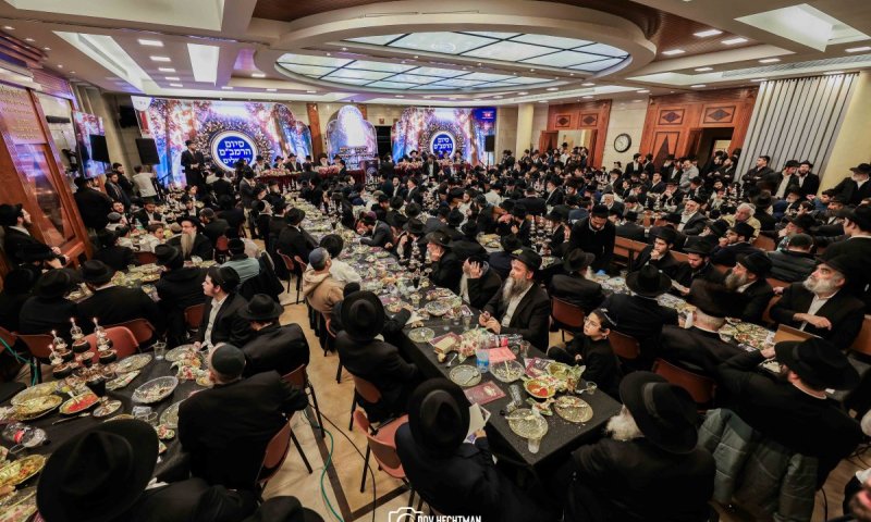 עם כל ה'שטורעם': רבני וחסידי חב"ד בירושלים חגגו את סיום הרמב"ם