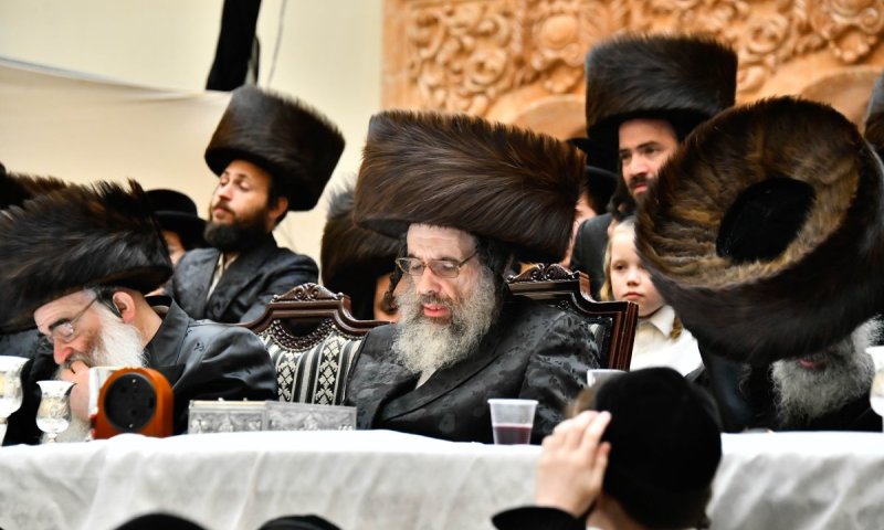 רבי חיים מאיר הגר כבש את ויז'ניץ בטיש שושן פורים | צפו