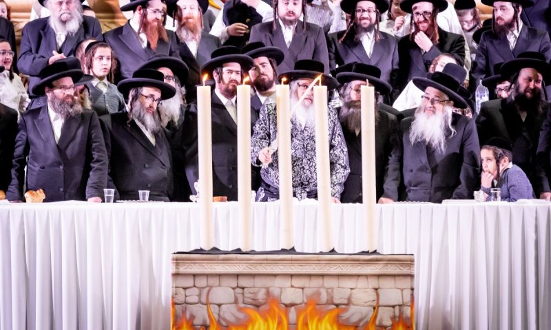 במספנה של חיל הים האמריקני: בסאטמר חגגו את הילולת הרשב"י