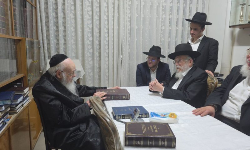 מזכירים את אביהם: הגרב"ד אלישיב ביקר אצל אחיו הגר"מ | צפו