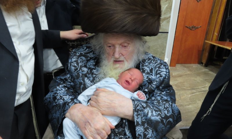 בישיבה בבית שמש: פוסק הדור החזיק את נינו בקרישמע ליינען