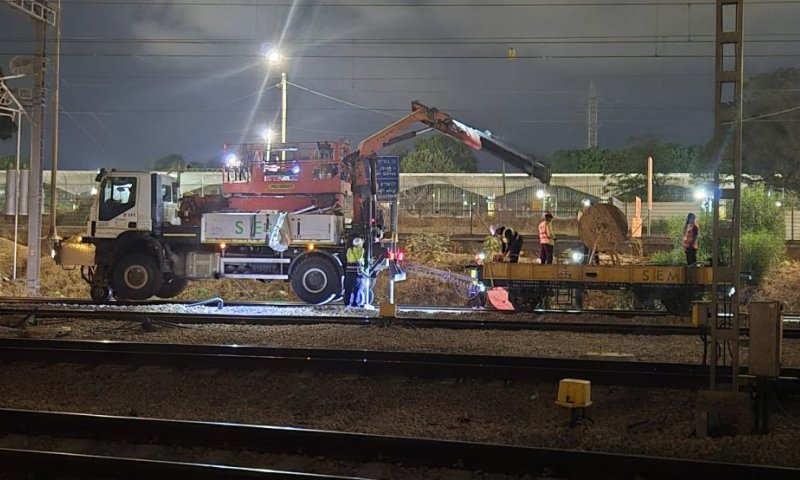 השיבושים ברכבת ישראל: העבודות נמשכות אל תוך הלילה