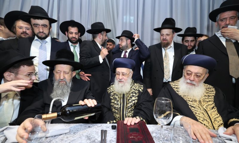 החתן מישיבת פוניבז': חתונת נכדת הגרש"מ עמאר והגרב"צ מוצפי
