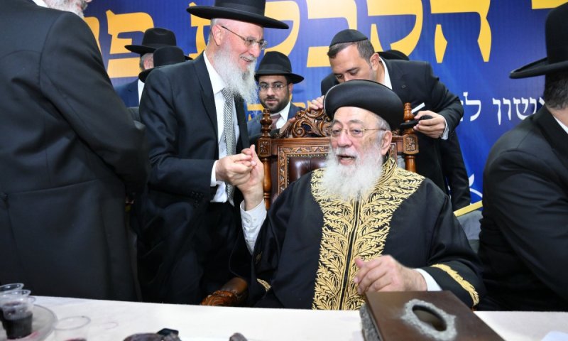 תיעוד מבית וגן: הקבלת פני רבו אצל הראשל"צ הגרש"מ עמאר