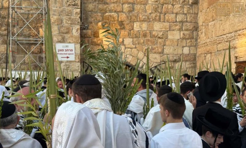 רבבות חבטו ערבות בכותל, מוצאי חג - הקפות שניות