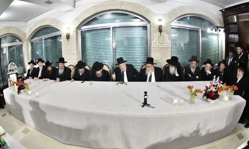 נגידי ארץ ישראל התכנסו אצל הרב קנול עבור קרן עולם התורה