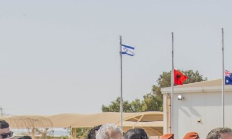 תיעוד חריג של דגל ישראל בסיני לצד דגלי מדינות נוספות