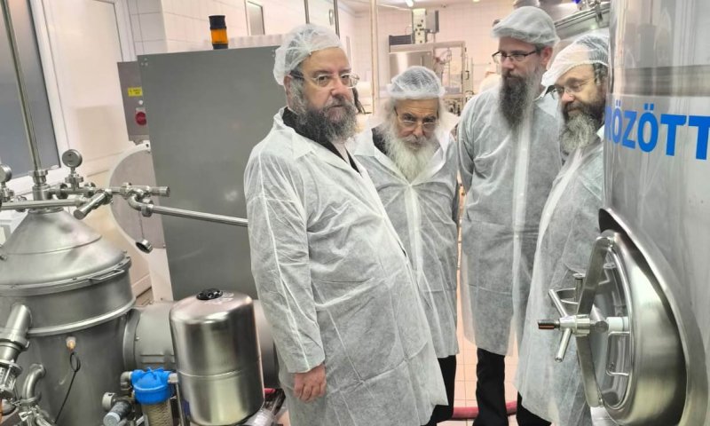 חידוש עצום במדינה הבטוחה: מחלבה כשרה בהונגריה - הרב רובין הגיע 