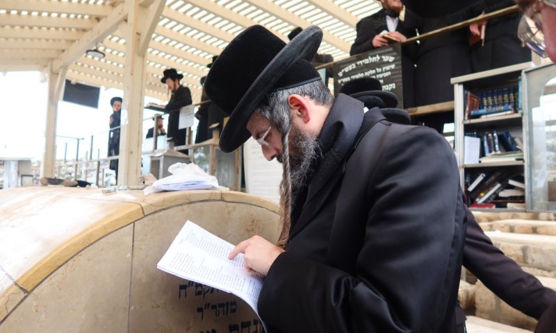 לרגל חתונת הבן: הרבי מזוועהיל התפלל בקברים והתברך אצל הרבנים