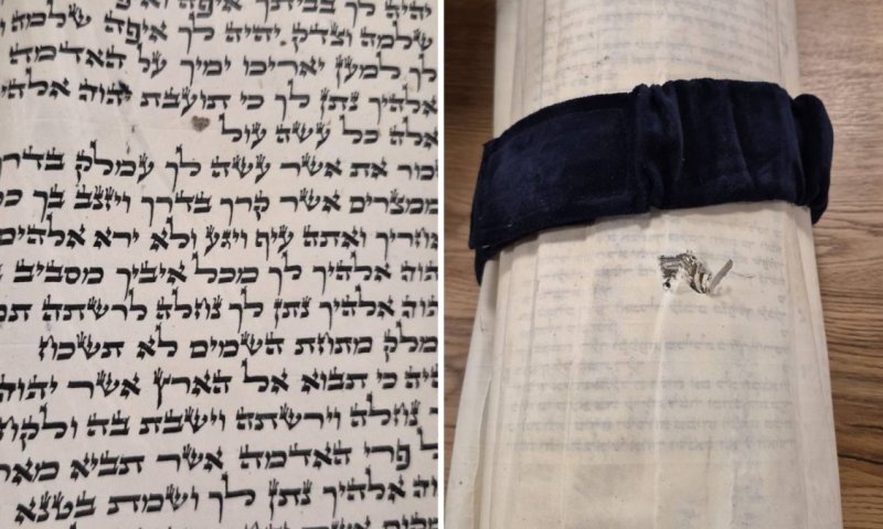 מסר שמימי: רסיסי הטיל האיראני פגעו בספר תורה - בדיוק במקום הכי סימבולי