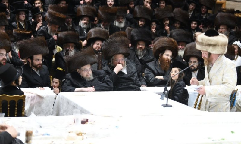 ה'פורים רב' בבעלזא דיבר על שלום בית והשווה את טראמפ לחרבונה