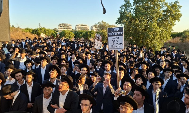 כלא 10: אלפי תלמידי 'באר התלמוד' מחו על מעצר האברך שישוחרר לקראת שבת
