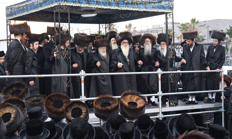 שמחה בקרית צאנז: חתונת בן ראש הכולל ונכד האדמו"ר מצאנז זוועהיל